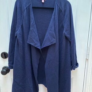 Lilly Pulitzer Blue Cashmere Open Cardigan